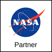 Nasa logo on left, nasa partner on right.