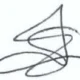 Black and white autograph on paper.
