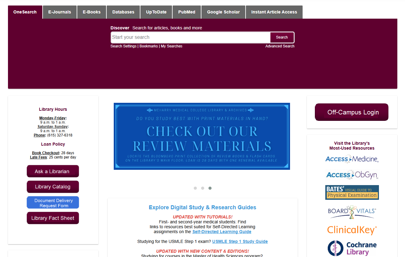 A screenshot of a website with a purple and white color scheme, featuring a navigation bar, a search bar, and a section with a blue banner and a white background.
