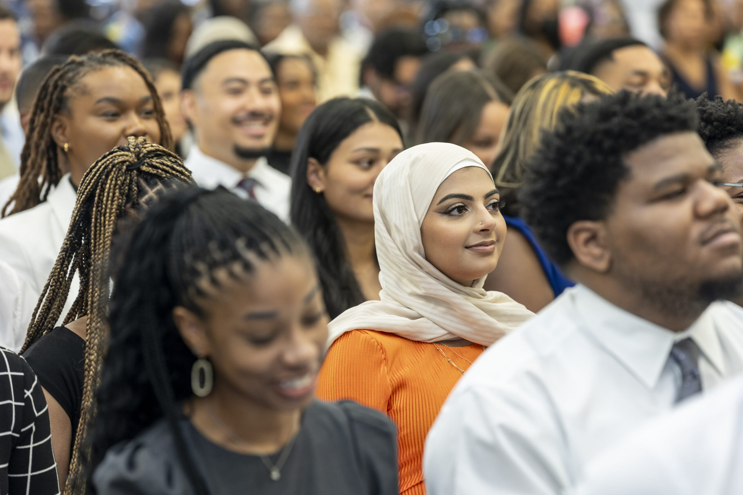 Student audience white coat