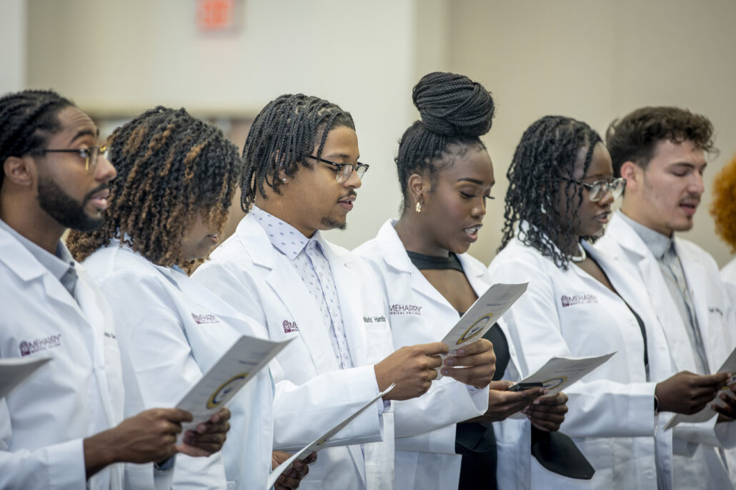 SOGS studens during White Coat ceremony