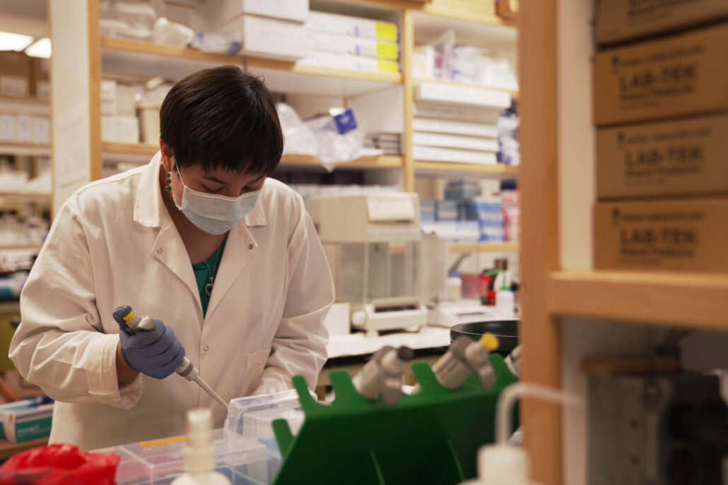 Meharry researcher in lab