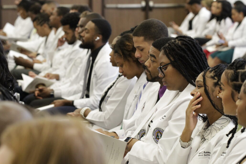 Students during White Coat Ceremony