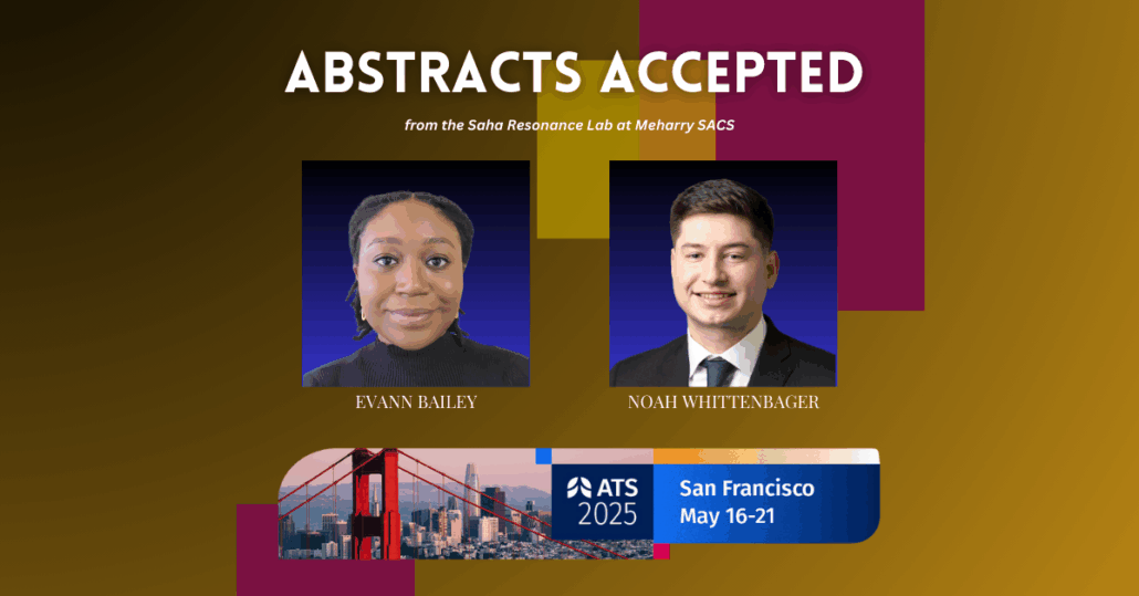 The image is a poster for an event. It features two people, one male and one female, on the right side. The text on the poster reads "Abstracts Accepted" and "From the Sigma Tau Delta Chapter at the University of San Francisco." The event is scheduled for May 21-23, 2021.