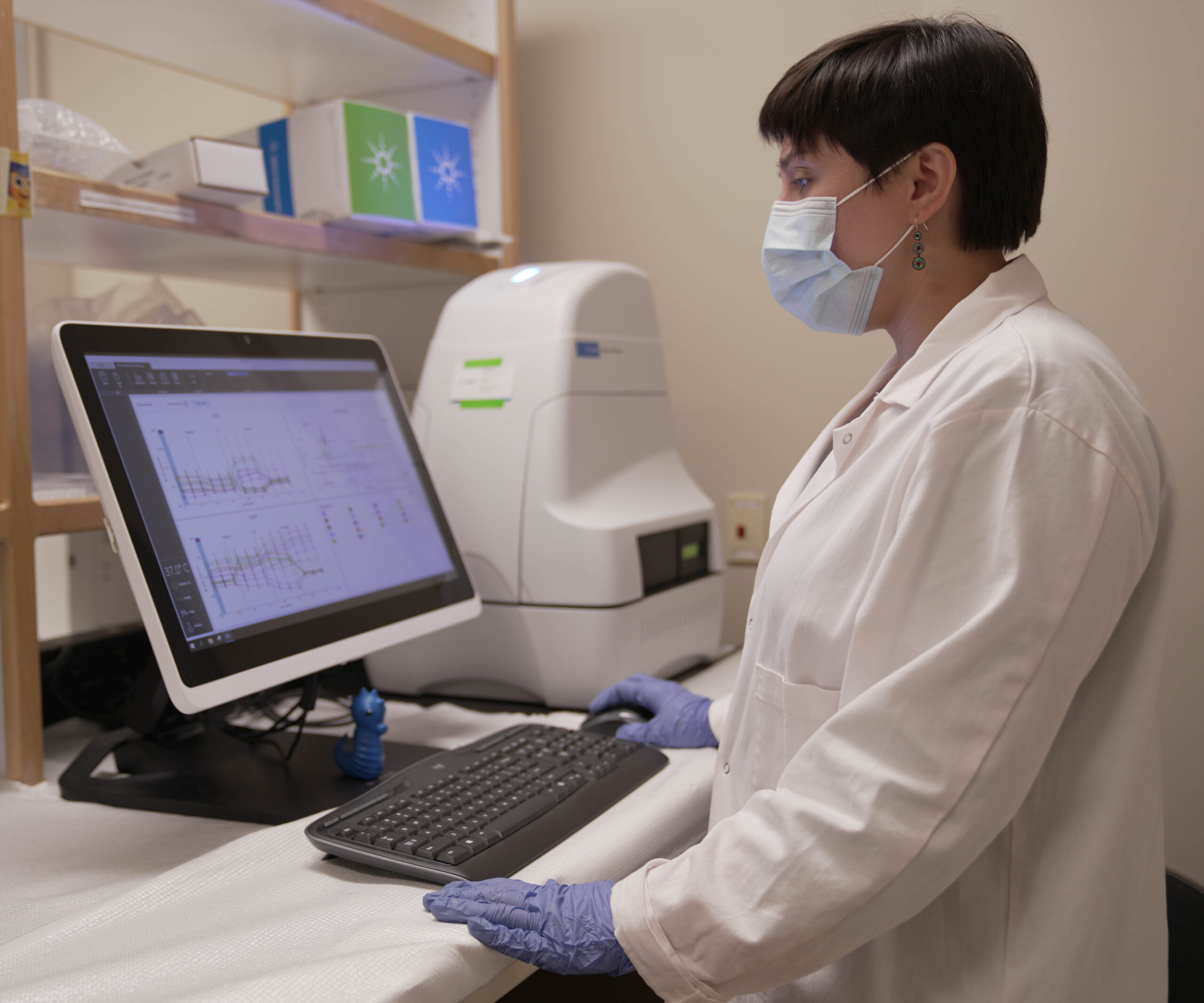 Researcher using Seahorse analysis