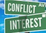 fictional signs featuring street names of Conflict and Interest