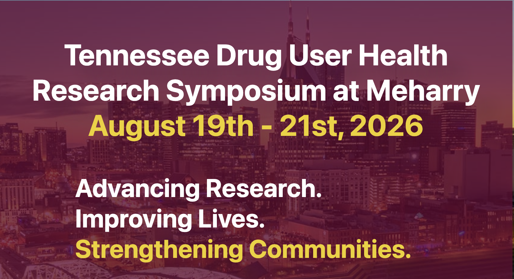 TN Drug Symposium August 19-21