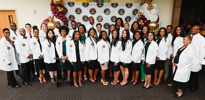 People in white coat